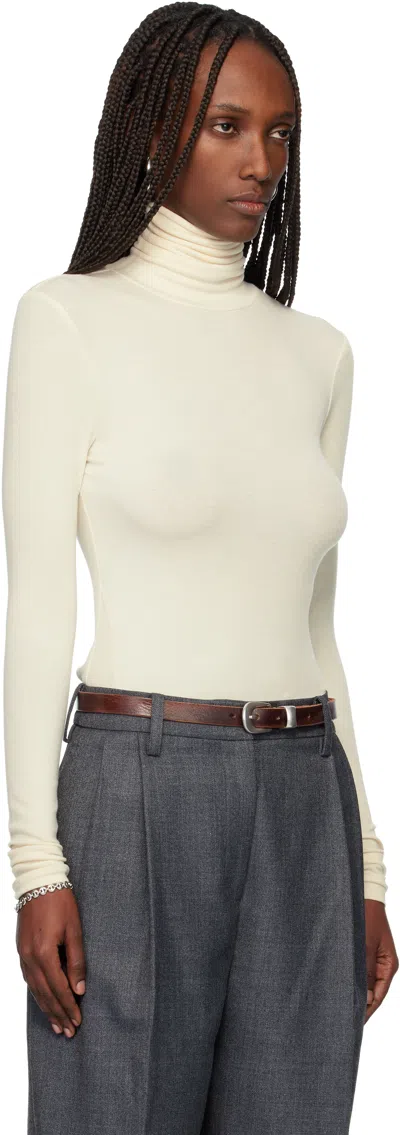 Tonywack Off-white Slim-fit Turtleneck In White