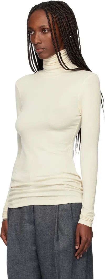 Tonywack Off-white Slim-fit Turtleneck In White