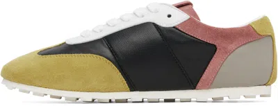 Marni Multicolor Leather Sneakers Suede Panels In Multi