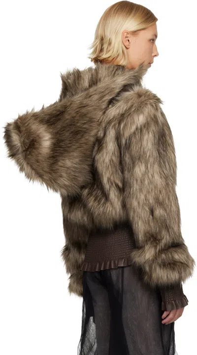 Nicklas Skovgaard Ssense Exclusive Brown Joan Leather Jacket In Brown