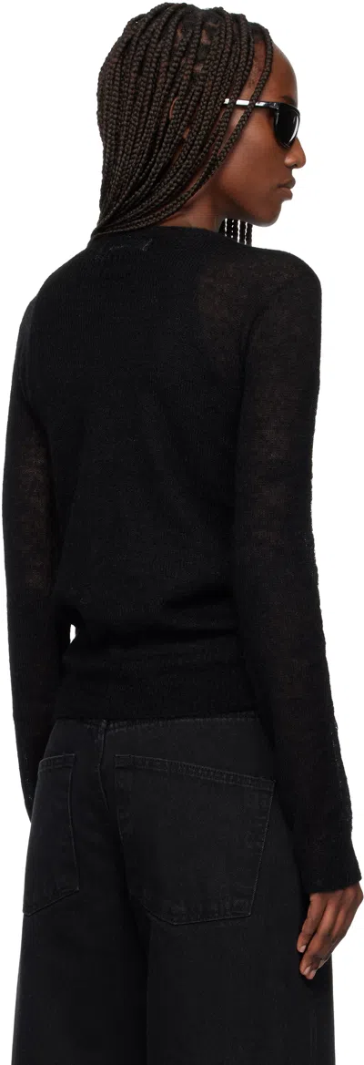 Tonywack Black Light Weight Mohair Sweater In Black