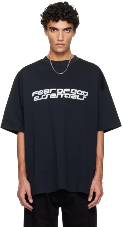 Essentials Black Holiday Ponte 90s T-shirt In Multi