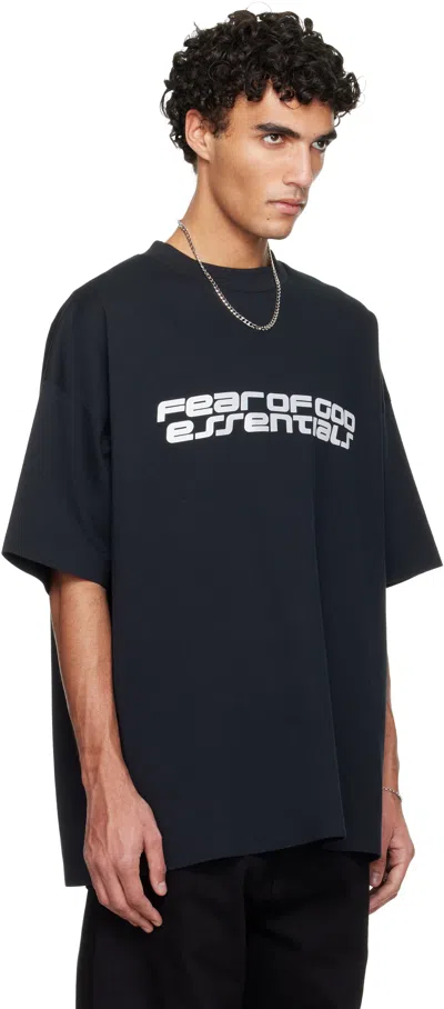 Essentials Black Holiday Ponte 90s T-shirt In Multi