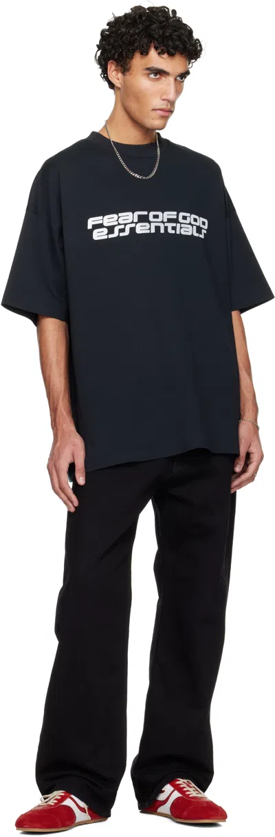 Essentials Black Holiday Ponte 90s T-shirt In Multi