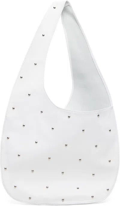 Maryam Nassir Zadeh White Lara Multi Stud Tote