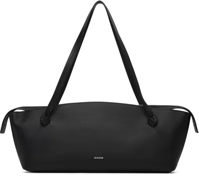Jil Sander Black Knot Shoulder Ew Bag In Black