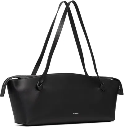 Jil Sander Black Knot Shoulder Ew Bag In Black