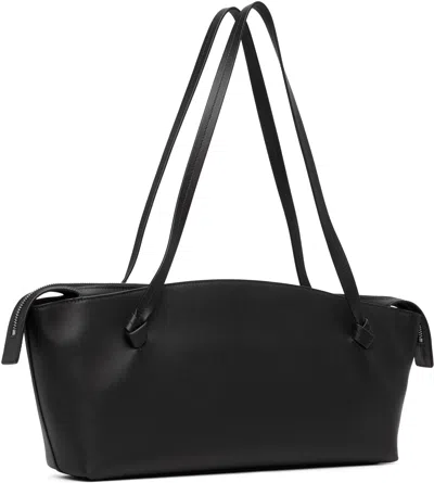 Jil Sander Black Knot Shoulder Ew Bag In Black