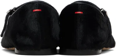 Aeyde Black Uma Ponyhair Mary-jane Ballerina Flats In Black