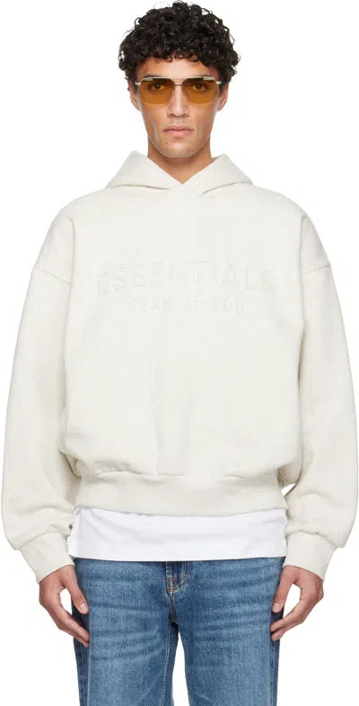 Essentials Off-white Holiday Embossed '' Classic Hoodie In White
