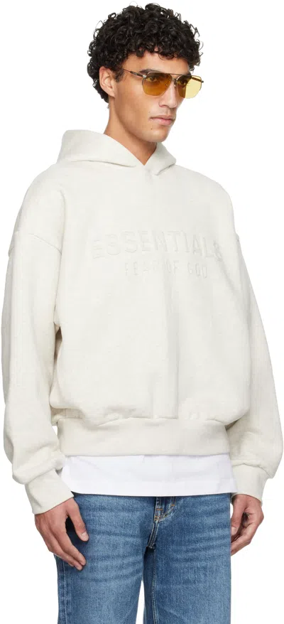 Essentials Off-white Holiday Embossed '' Classic Hoodie In White
