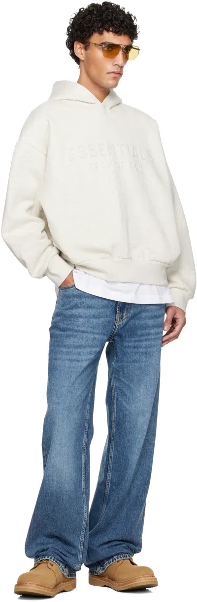 Essentials Off-white Holiday Embossed '' Classic Hoodie In White