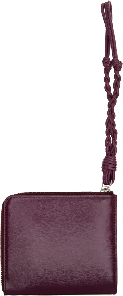 Jil Sander Burgundy Tangle Wallet