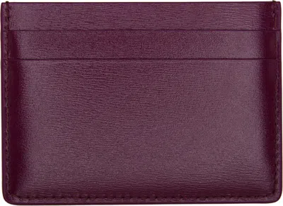 Jil Sander Burgundy Credit Card Holder