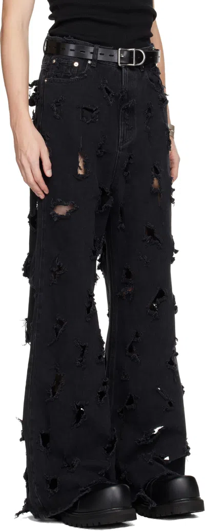 Matieres Feacales Black Destroyed Jeans