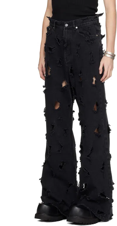 Matieres Feacales Black Destroyed Jeans