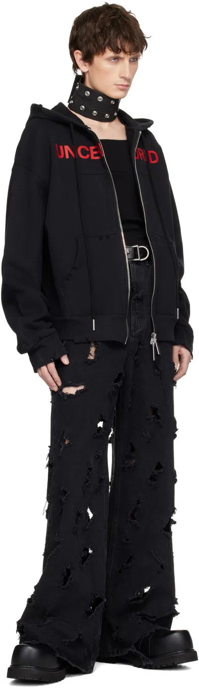 Matieres Feacales Black Destroyed Jeans