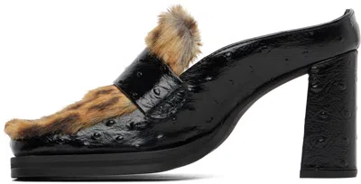 Martine Rose Black Champagne Cap Square Toe Heels In Multi