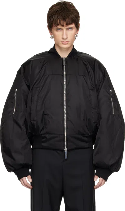 Matieres Feacales Black Nylon Skinhead Bomber Jacket