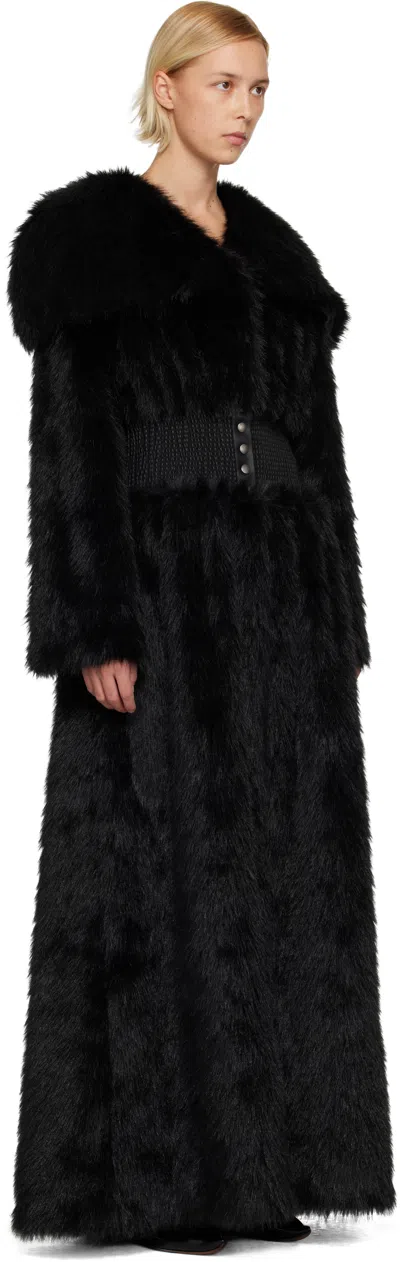 Nicklas Skovgaard Ssense Exclusive Black Lily Faux-fur Coat In Black