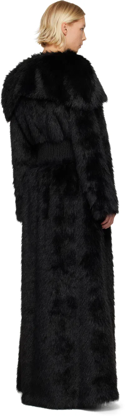 Nicklas Skovgaard Ssense Exclusive Black Lily Faux-fur Coat In Black