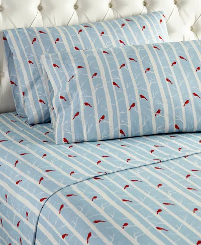 Shavel Micro Flannel Printed 3-pc. Sheet Set, Twin In Blue