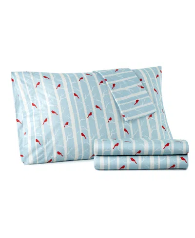 Shavel Micro Flannel Printed 3-pc. Sheet Set, Twin In Blue