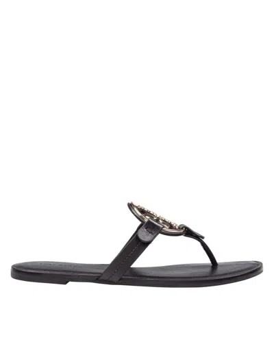 Tory Burch Leather Flip-flop Sandal In Black