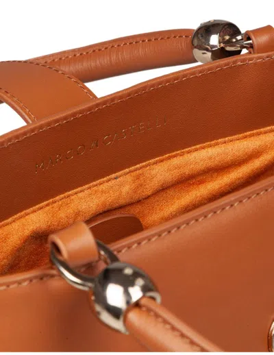 Marco Castelli Leather Handbag In Pattern