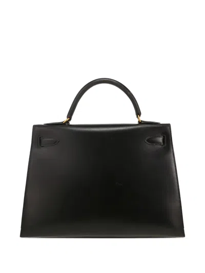 Pre-owned Hermes 1993 Kelly 32 Removable-handle Handbag In Black