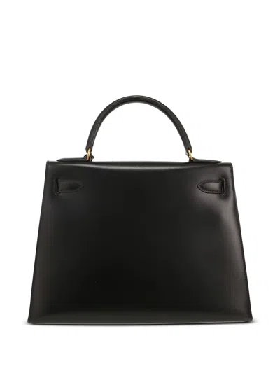 Pre-owned Hermes 1988 Kelly 28 Removable-strap Tote Bag In Black
