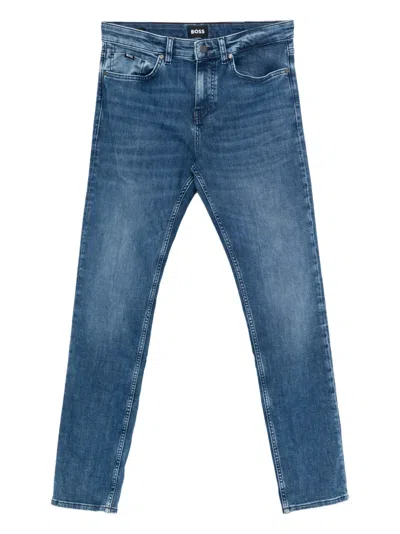 Hugo Boss Zip Jeans In Blue