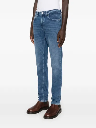 Hugo Boss Zip Jeans In Blue