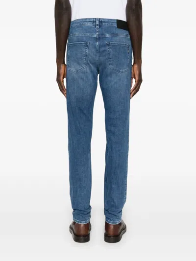 Hugo Boss Zip Jeans In Blue