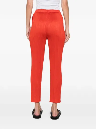 Issey Miyake July Pleated Straighttrousers In Multi