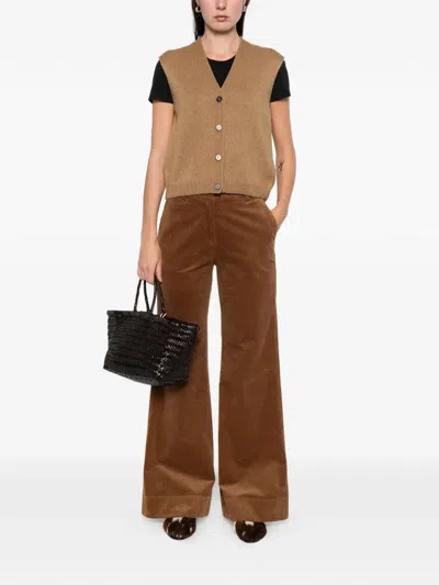 Marc O'polo Button-up Gilet In Brown