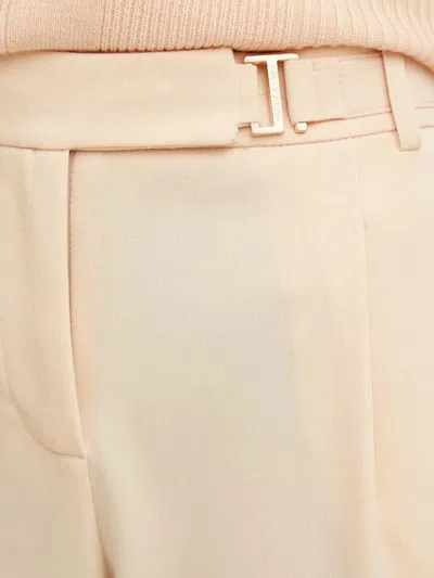 Patrizia Pepe Belted Trousers In Brown