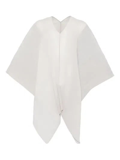 Issey Miyake Pleated Scarf In White