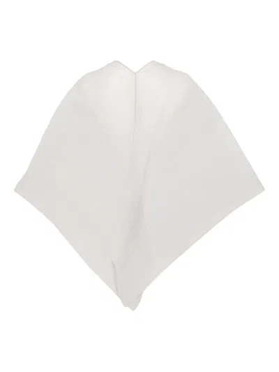 Issey Miyake Pleated Scarf In White