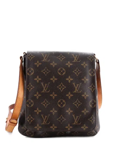 Pre-owned Louis Vuitton Musette Salsa Handbag Monogram Canvas Pm Shoulder Bag In Brown