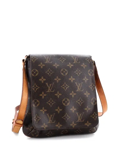 Pre-owned Louis Vuitton Musette Salsa Handbag Monogram Canvas Pm Shoulder Bag In Brown