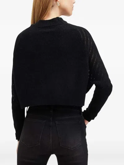 Allsaints Ridley Funnel Neck Sweater In Black