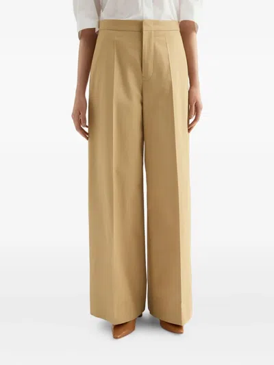 Jil Sander Pressed-crease Trousers In Neutral