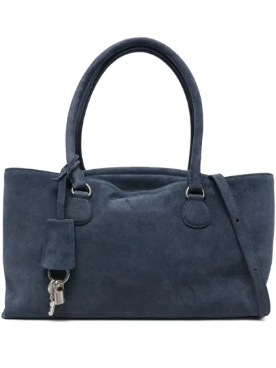 Osoi Shell Brot Top Handle Tote Bag In Blue