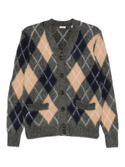 Aspesi Argyle-pattern Pocket Cardigan In Multi