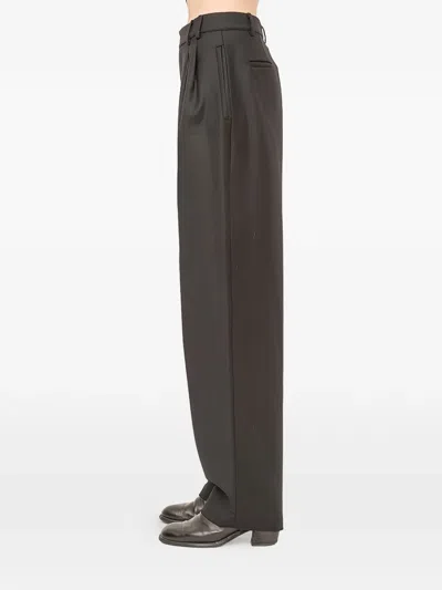 Andrea Ya'aqov Pleated Belt-loop Trousers In Black