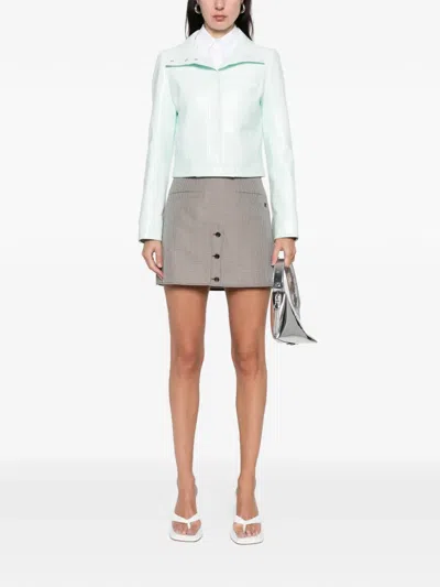 Courrèges Button Paid Skirt In Neutral