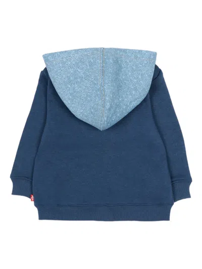 Levi's Logo-embroidered Hoodie In Blue