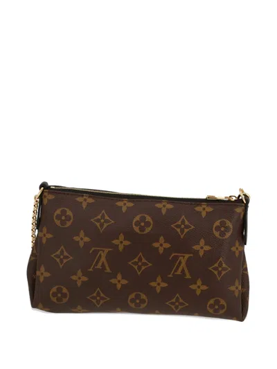 Pre-owned Louis Vuitton 2012 Pallas Chain Monogram Shoulder Bag In Brown