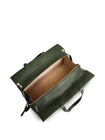 Khaite Pebbled Leather Zip Handbag In Orange